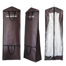 biodegradable eco-friendly non woven wedding dress long garment suit cover bag for storage bridal gown